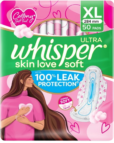 Ultra Soft Sanitary Pads - 50 Pieces (XL)